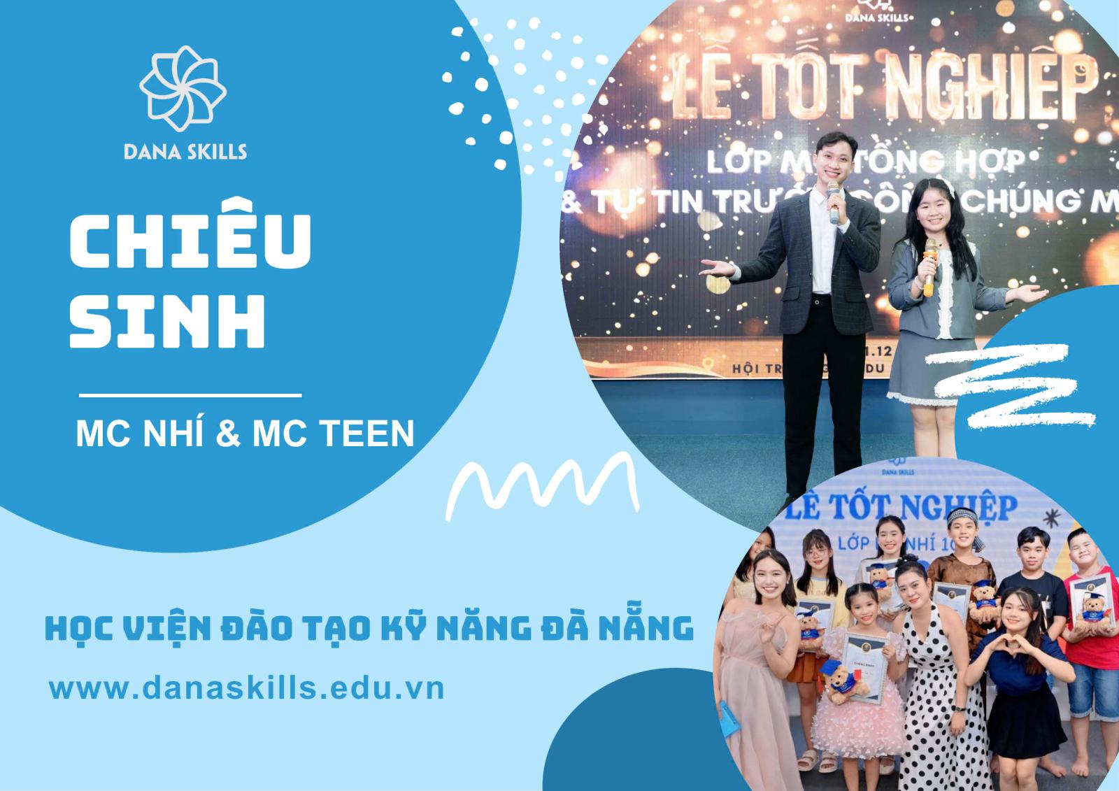 Chiêu sinh khoá học MC, Giao tiếp, thuyết trình, luyện giọng nói, tự tin, MC nhí, MC teen