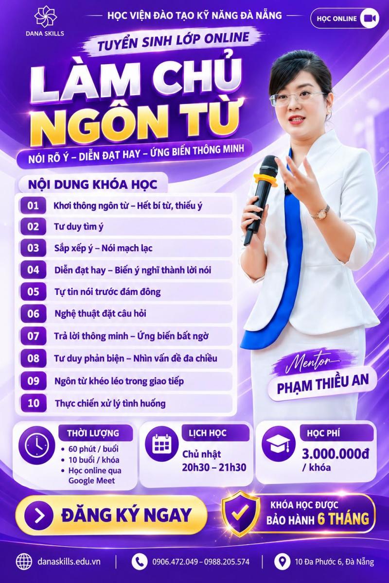 Khóa học Làm chủ ngôn từ Online tại DaNa Skills