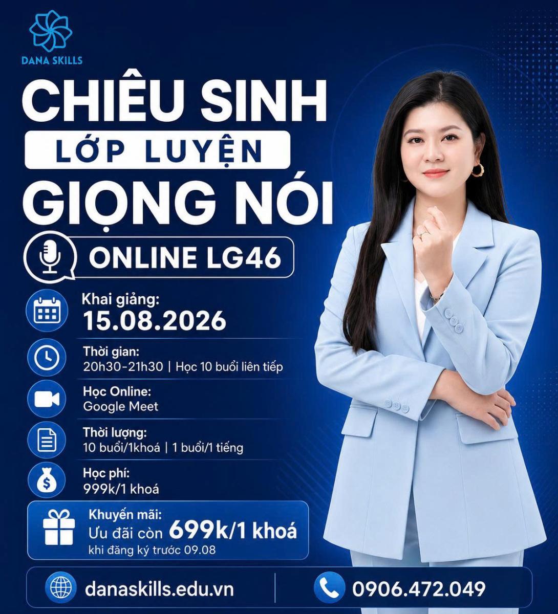 LỚP LUYỆN GIỌNG NÓI ONLINE LG46