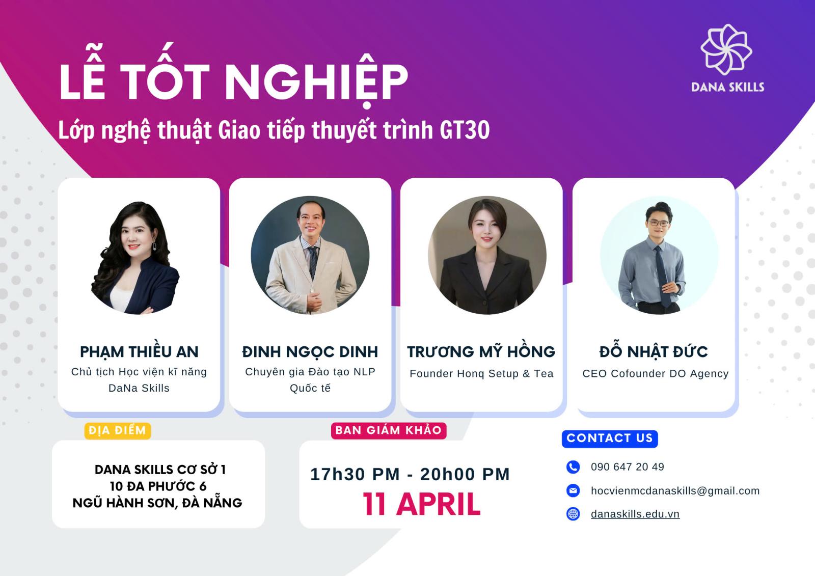 Lễ tốt nghiệp, MC, Giao tiếp thuyết trình